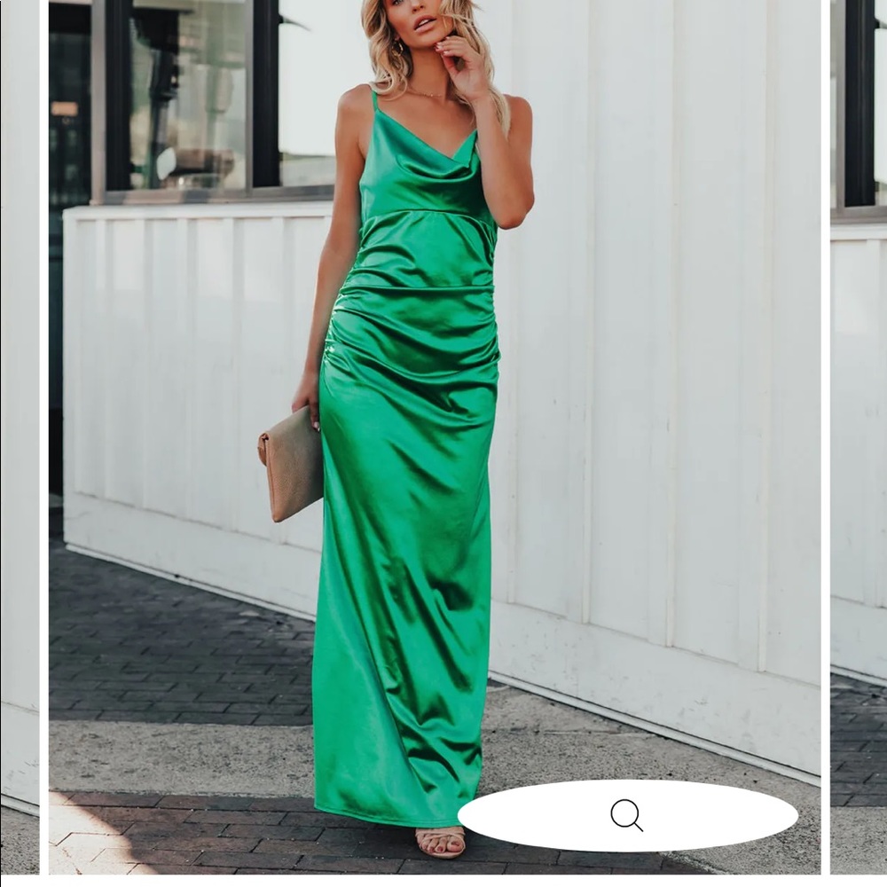 VICI satin cowl neck dress